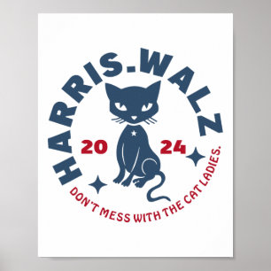 Póster Harris Waltz no se mete con el gato Ladies Kamala