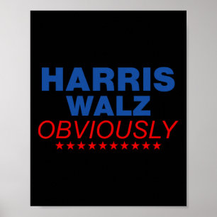 Póster Harris Waltz Obviamente 2024 Balz To The Walz