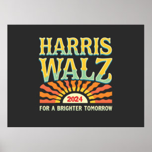 Póster Harris Waltz por un mañana más brillante Kamala Ha