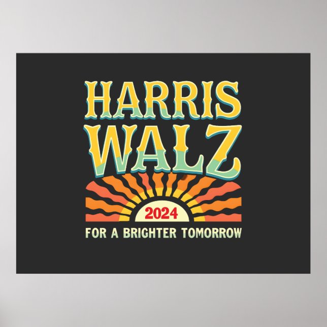 Póster Harris Waltz por un mañana más brillante Kamala Ha (Frente)
