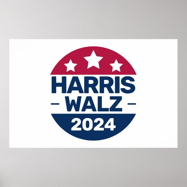 Póster Harris Walz 2024 Campaña por el Presidente Patriót (Frente)