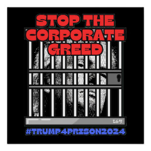 PÓSTER HARRIS-WALZ 2024 DETENER LA CODICIÓN CORPORATIVA