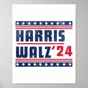 Póster Harris Walz 2024 Kamala Harris Y Tim Walz 2024