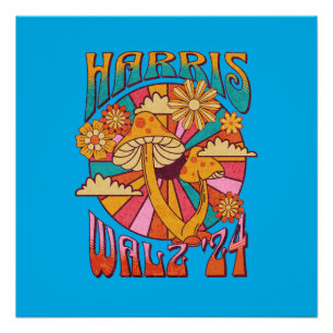 Póster Harris Walz 2024 para presidente