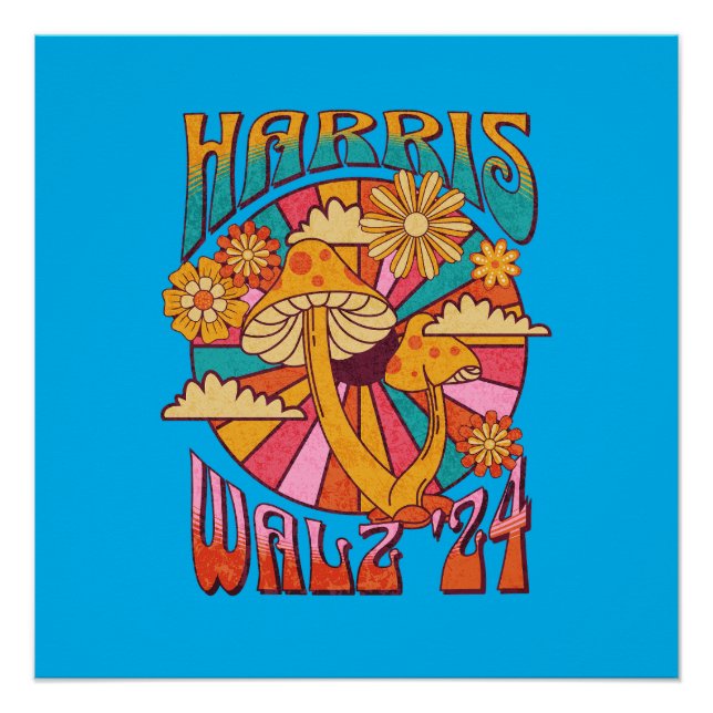 Póster Harris Walz 2024 para presidente (Anverso)