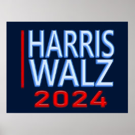 Póster Harris Walz, elecciones presidenciales de 2024