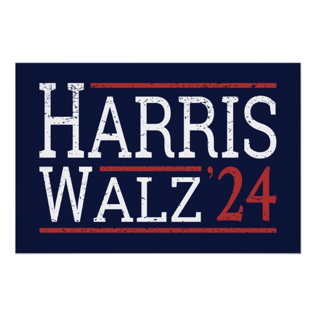 Póster Harris Walz Election 2024 I (Anverso)