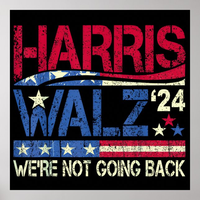 Póster Harris Walz Kamala Harris 2024 Tim Walz (Frente)