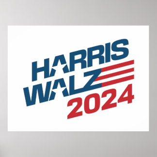 Póster Harris Walz sobre las elecciones de 2024
