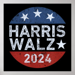 Póster Harris Walz Waltz