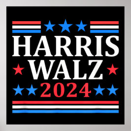 Póster Harris Walz Waltz 2024
