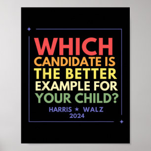 Póster Harris Walz Waltz 2024 Mejor ejemplo demócrata