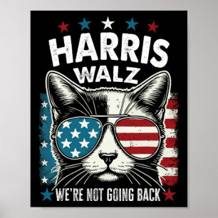 Póster Harris Walz Waltz 2024 No nos vamos de vuelta dive