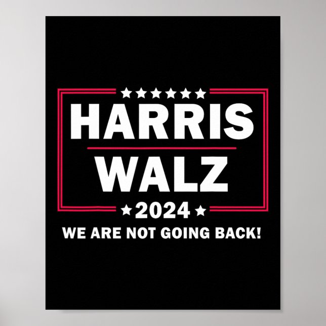 Póster Harris Walz Waltz 2024 No Volveremos (Frente)
