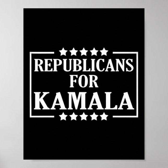 Póster Harris Walz Waltz 2024 Republicanos Por Kamala (Frente)