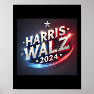 Póster Harris WAlzheimer 2024 Elección Presidencial Presi