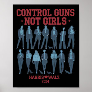 Póster Harris Wheimer 2024 Controlen Armas No Niñas Kamal