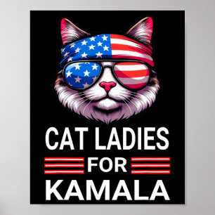 Póster Harris Wheimer 2024 Funny Cat Election Kamala Harr