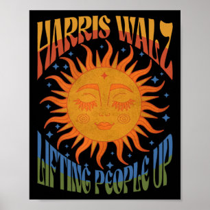 Póster Harris Wheimer 2024 Levantando a la Gente Kamala H