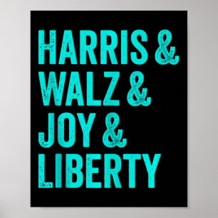 Póster Harris Wheimer Joy Liberty - Harris Waltz 2024 Ret