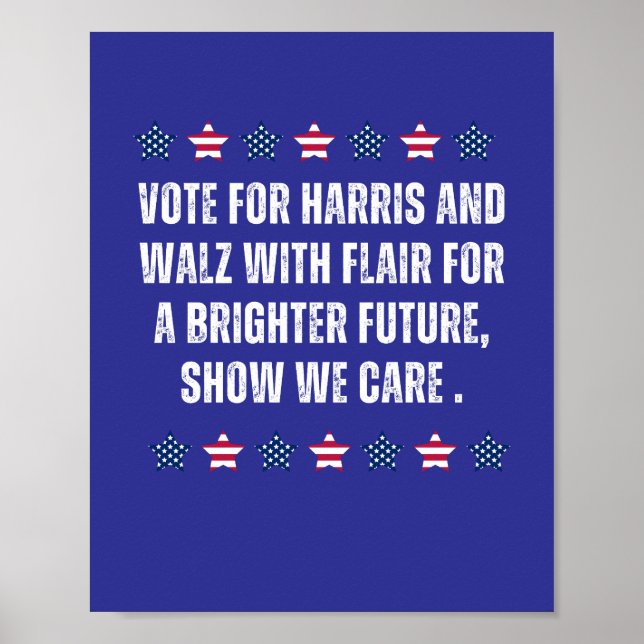 Póster Harris Y Walz Slogan (Frente)