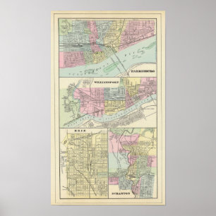 Póster Harrisburg, Williamsport, Erie, Scranton