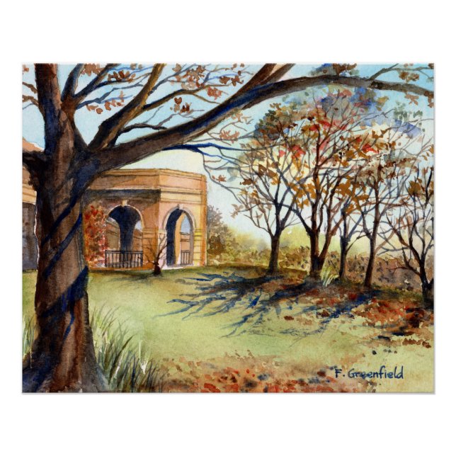 Póster Harrogate en Valley Garden por Farida Greenfield (Anverso)