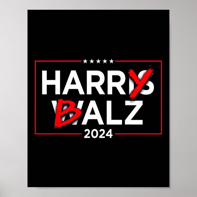 Póster Harry B Kamala Harris Y Tim W 2024 (Frente)