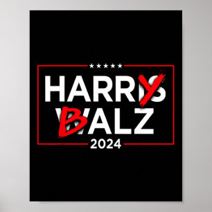 Póster Harry Bheimer Kamala Harris y Tim Wheimer 2024