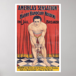 Póster Harry Handcuff Houdini, el quebrador de la cárcel
