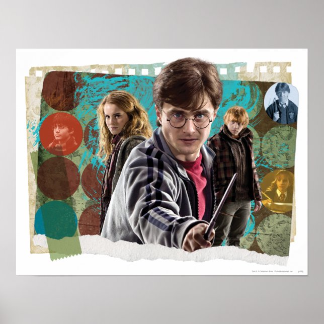 Póster Harry, Hermione y Ron (Frente)