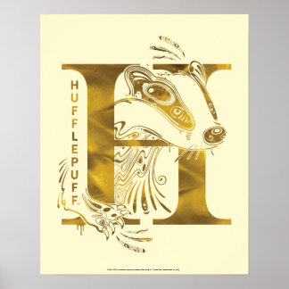 Póster Harry Potter | Aguamenti HUFFLEPUFF™ Gráfico
