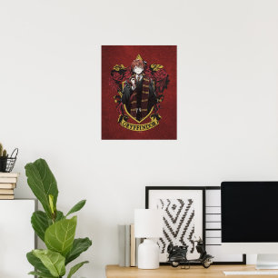 Póster HARRY POTTER™   Anime Ron Weasley House Escudo