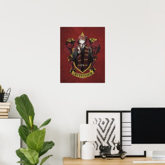 Póster HARRY POTTER™ | Anime Ron Weasley House Escudo