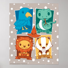 PÓSTER HARRY POTTER™ | CASAS DE HOGWARTS™ DE DIBUJOS ANIM