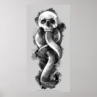 Póster Harry Potter| Color de agua de marca oscura