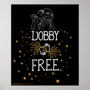 Póster Harry Potter  Dobby es libre