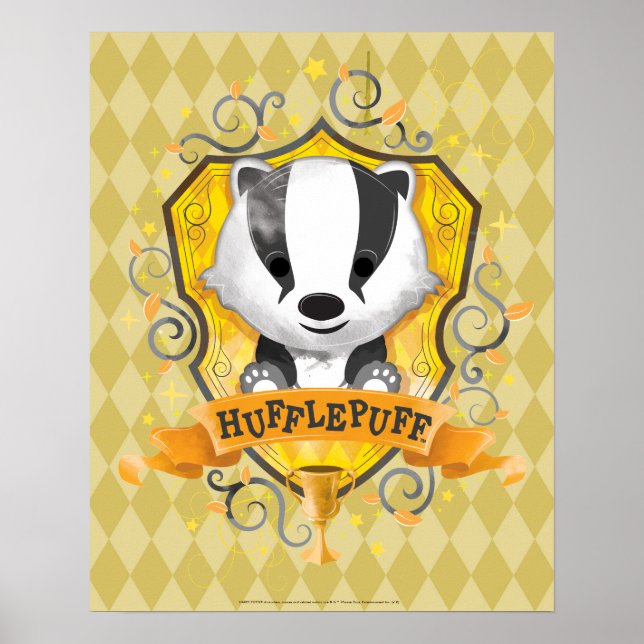 Póster Harry Potter | Emblemático Escudo de HUFFLEPUFF™ (Frente)