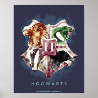 Póster Harry Potter | Escudo de HOGWARTS™ Acuarela