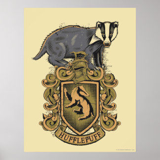 Póster Harry Potter | Escudo de Hufflepuff con Badger