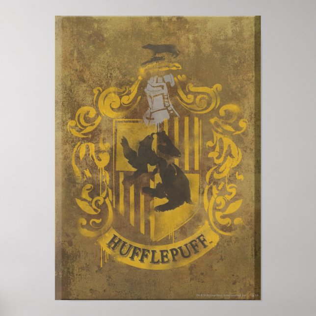 Póster Harry Potter | Escudo de Hufflepuff Pintura en Spr (Frente)