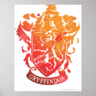 Póster Harry Potter | Escudo Gryffindor - salpicado