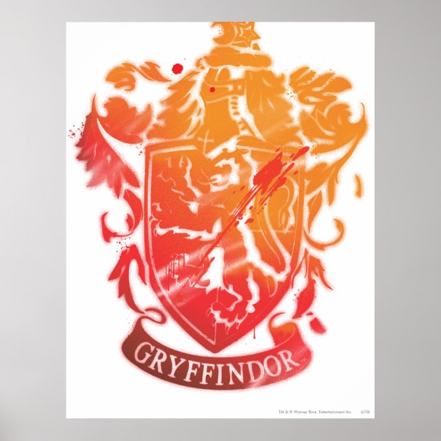 Póster Harry Potter | Escudo Gryffindor - salpicado (Frente)