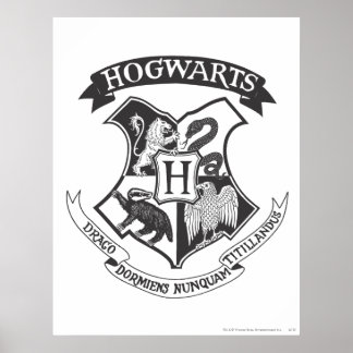 Póster Harry Potter | Escudo Retro de Hogwarts