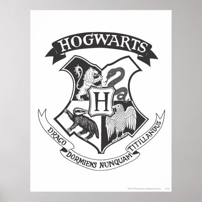 Póster Harry Potter | Escudo Retro de Hogwarts (Frente)