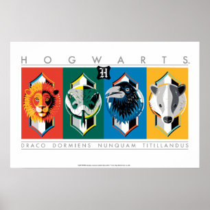 Póster Harry Potter   Escudos de las Casas de HOGWARTS™