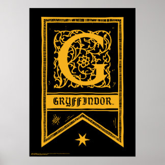 Póster Harry Potter | Estandarte del monograma de Gryffin