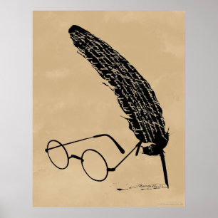 Póster Harry Potter   Gafas y Pluma