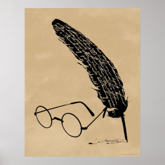 Póster Harry Potter | Gafas y Pluma