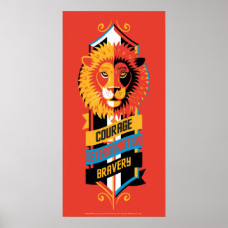 Póster Harry Potter | GRYFFINDOR™ Casa Rasgos Sigil